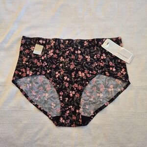Marilyn Monroe XL no show mid rise panty 1 pair floral print NEW